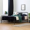 12535 Modern Black Queen Metal Bed - Sazena