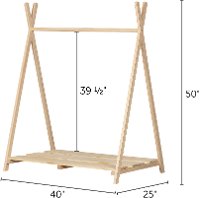 12877 Scandinavian Pine Clothes Rack for Kids - Sweedi-7