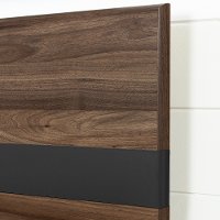 12143 Modern Walnut and Charcoal Queen Platform Bed - Olvyn-2