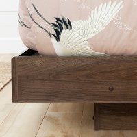 12143 Modern Walnut and Charcoal Queen Platform Bed - Olvyn-3