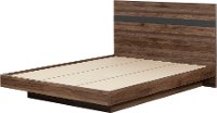 12143 Modern Walnut and Charcoal Queen Platform Bed - Olvyn-6