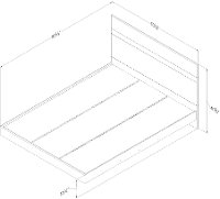 12143 Modern Walnut and Charcoal Queen Platform Bed - Olvyn-8