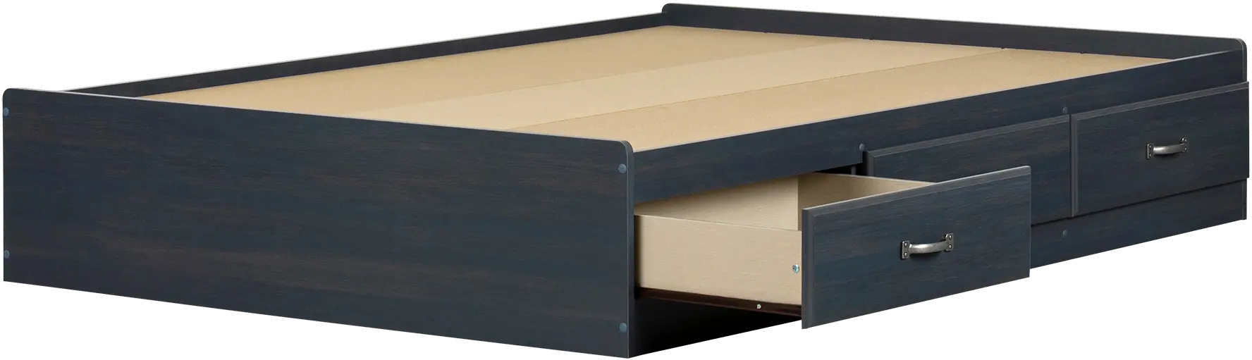 12728 Contemporary Blue Full Storage Platform Bed - Asten-5