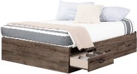 12736 Contemporary Fall Oak Full Storage Platform Bed - Asten-3
