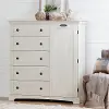 12756 Lilak Winter Oak White Door Chest with Drawers - South Shore