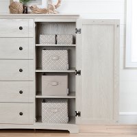 12756 Winter Oak White Door Chest with Drawers - Lilak-2