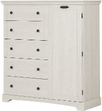 12756 Winter Oak White Door Chest with Drawers - Lilak-5