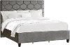 Modern Gray Queen Upholstered Bed - Modern Eclectic