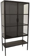 Modern Black Metal Display Cabinet - Wesley