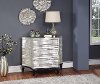 Contemporary Ridgeway Silver 3 Drawer Accent Chest