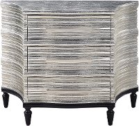 Contemporary Ridgeway Silver 3 Drawer Accent Chest-2