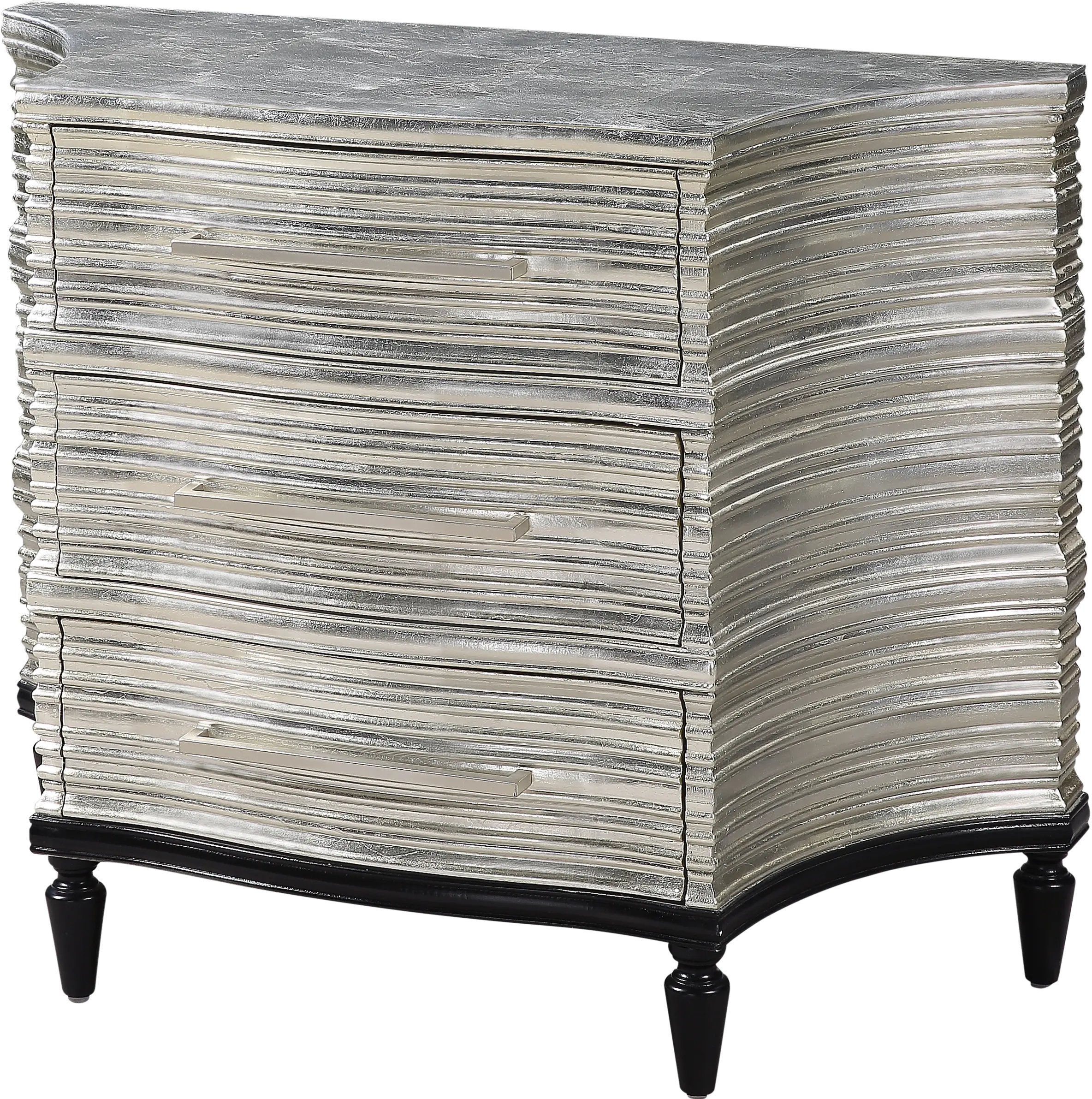 Contemporary Ridgeway Silver 3 Drawer Accent Chest-3