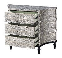 Contemporary Ridgeway Silver 3 Drawer Accent Chest-5