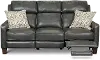 Clearance Madrid Smoke Dark Gray Leather Power Reclining Sofa