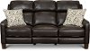 Chocolate Brown Leather Power Reclining Sofa - Madrid