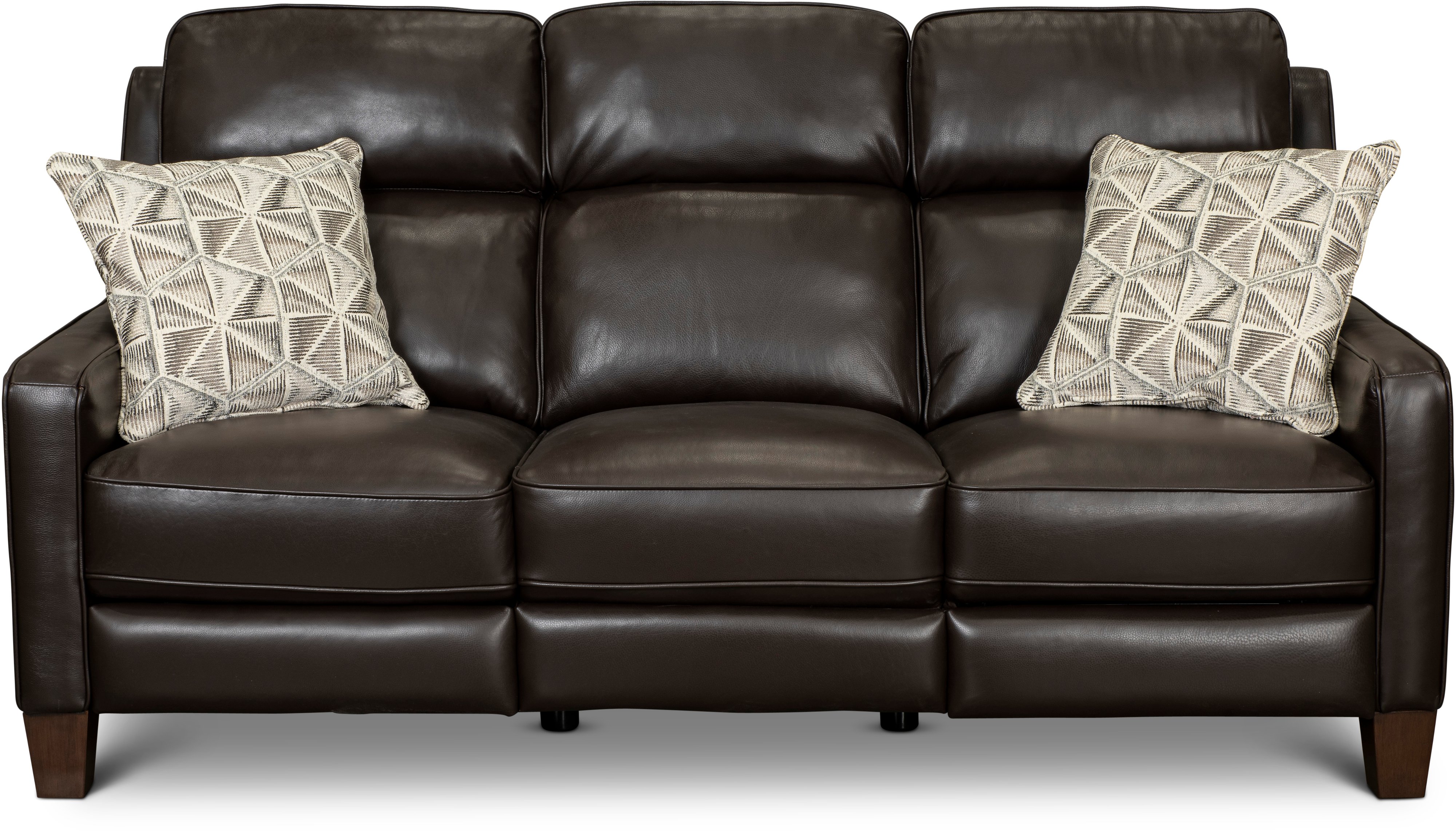 Madrid Chocolate Brown Leather Power Reclining Sofa-1