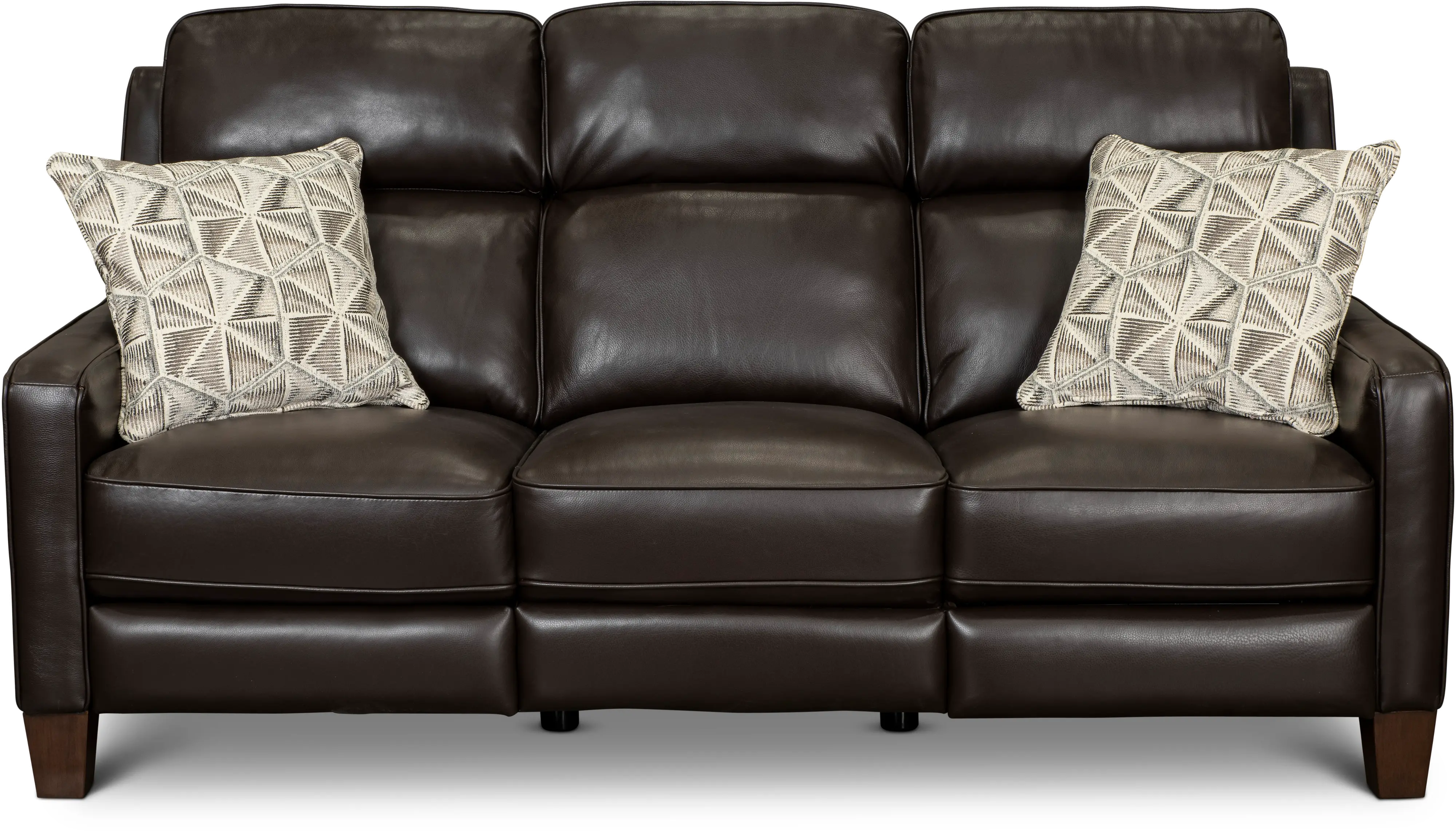 Madrid Chocolate Brown Leather Power Reclining Sofa-1