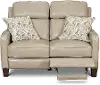Clearance Madrid Taupe Leather Power Reclining Loveseat