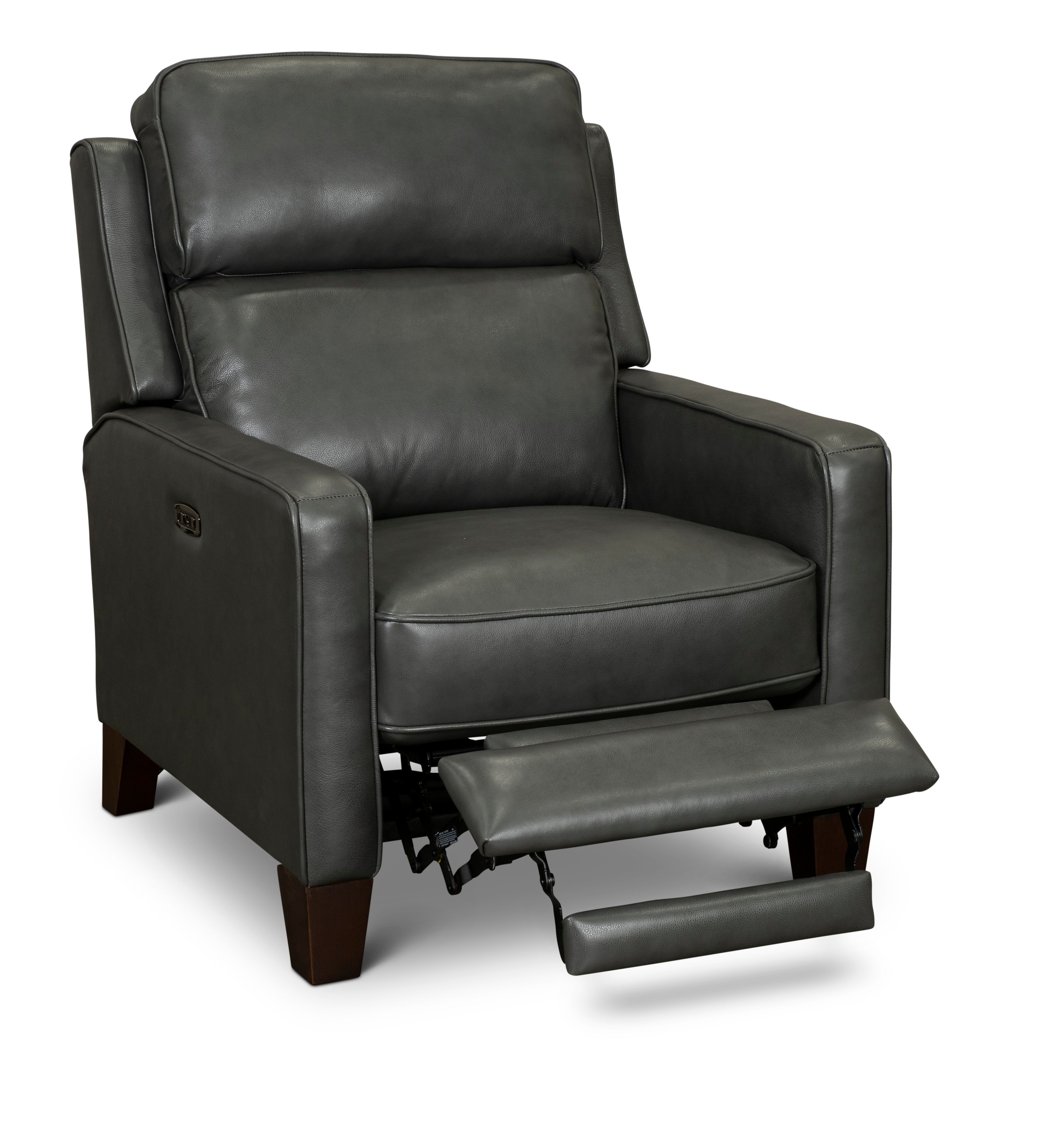 Madrid Smoke Dark Gray Leather Power Recliner-1