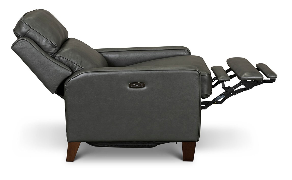Madrid Smoke Dark Gray Leather Power Recliner-3