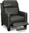 Smoke Dark Gray Leather Power Recliner - Madrid