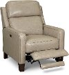 Taupe Leather Power Recliner - Madrid