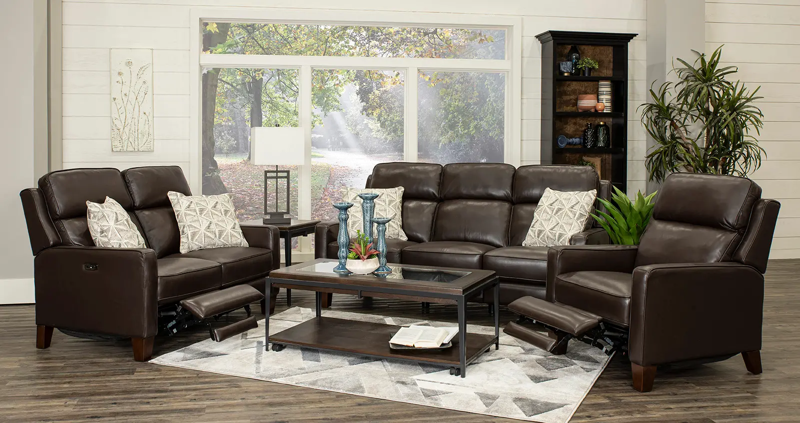 Madrid Chocolate Brown Leather Power Recliner-4