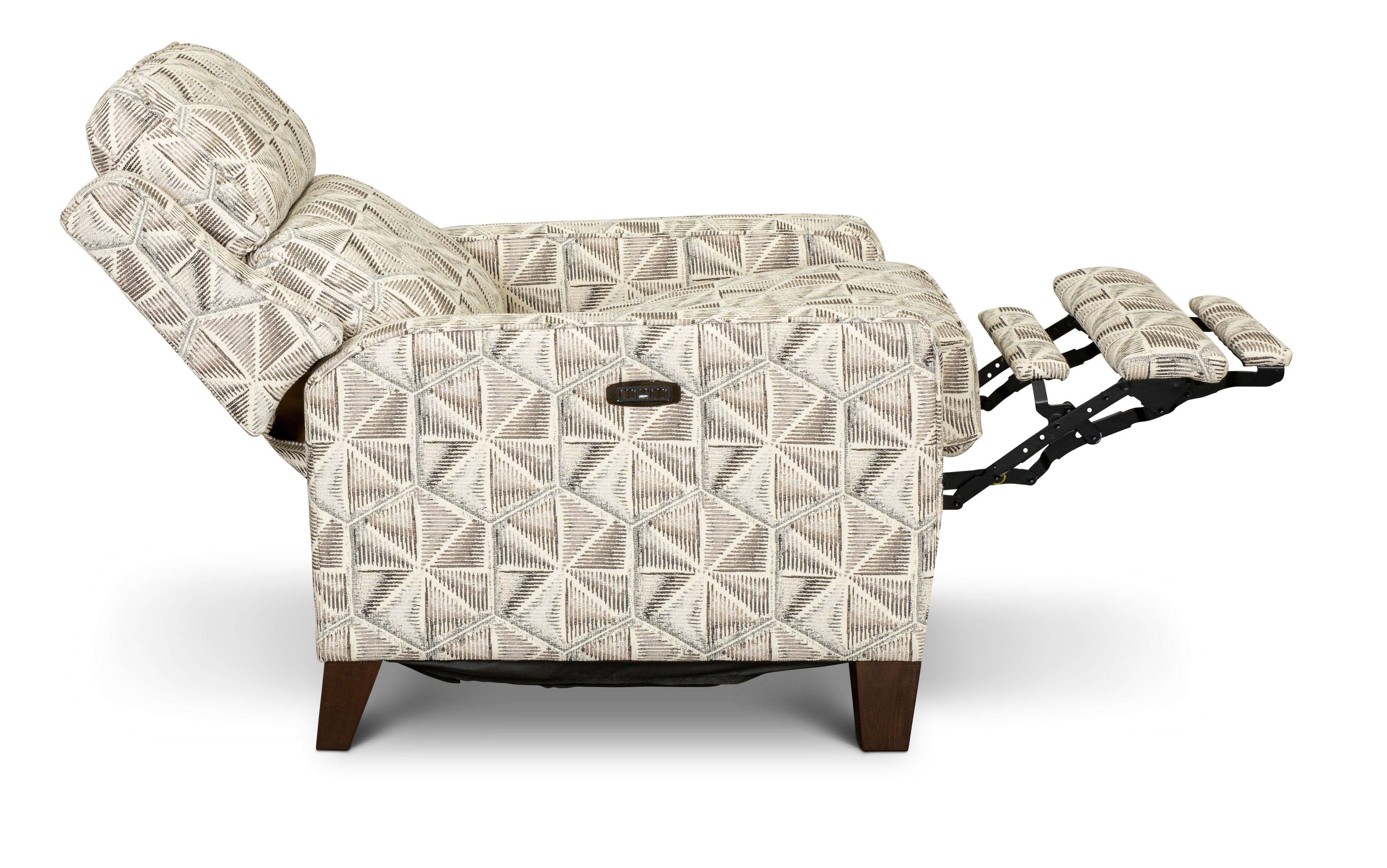 Madrid Cyclone Natural Gray and Beige Accent Power Recliner-3