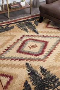 NTR6802-8X11 8 x 10 Large Prescott Lodge Area Rug - Nature-3