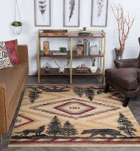 NTR6802-5X8 5 x 7 Medium Prescott Lodge Area Rug - Nature-2