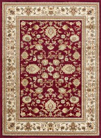 SNS4720-5X8 5 x 7 Medium Oriental Deep Red and Beige Area Rug - Sensation