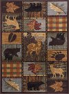 NTR6568-5X8 5 x 7 Medium Wildlife Novelty Lodge Area Rug - Nature