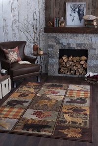 NTR6568-5X8 5 x 7 Medium Wildlife Novelty Lodge Area Rug - Nature-2