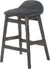 Charcoal Upholstered 24 Inch Counter Height Stool - Samar