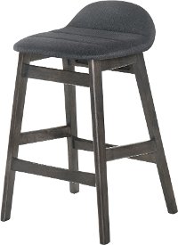 Charcoal Upholstered 24 Inch Counter Height Stool - Samar-1