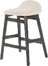Ivory Upholstered 24 Inch Counter Height Stool - Samar