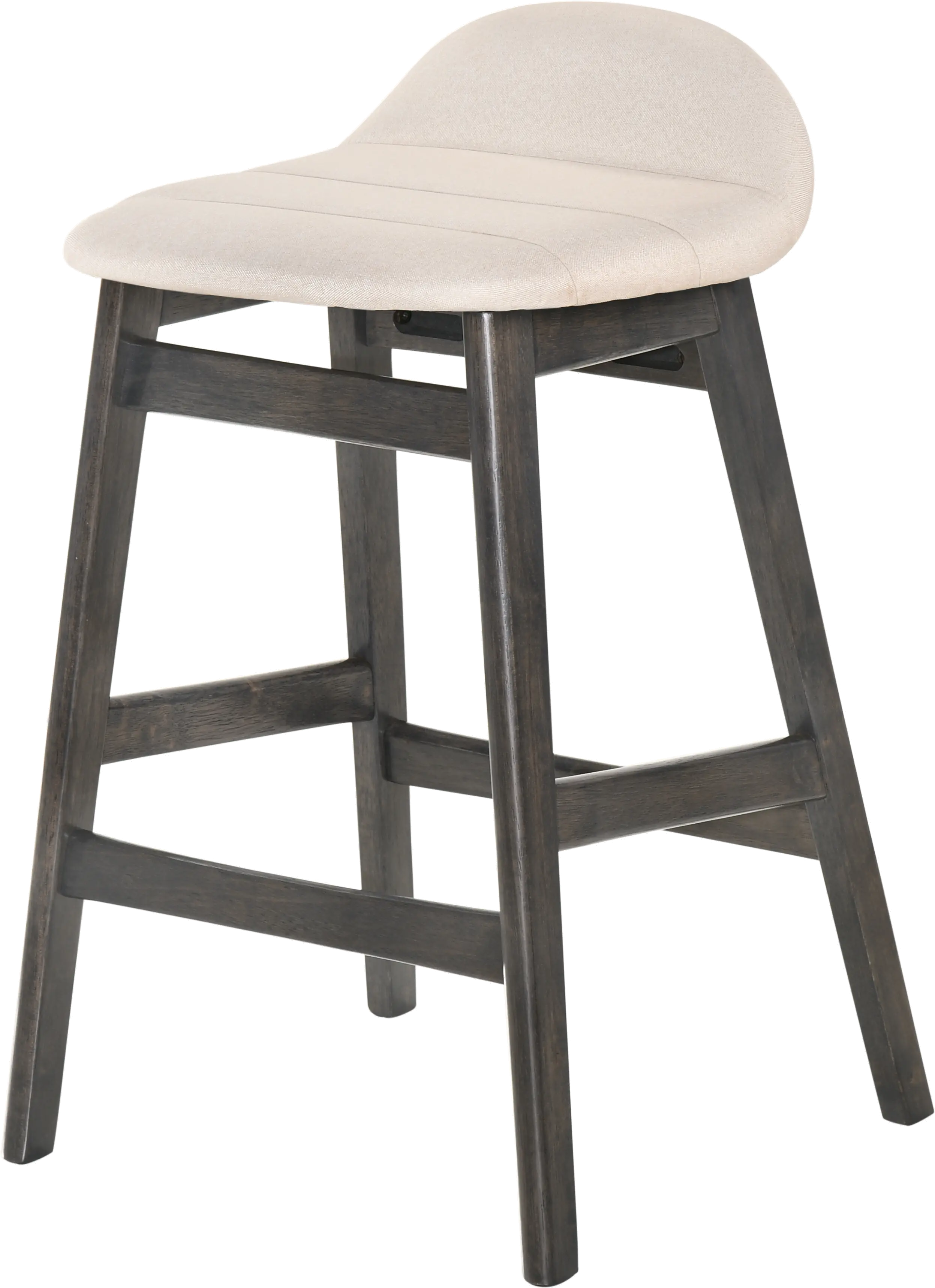 Ivory Upholstered 24 Inch Counter Height Stool - Samar-1
