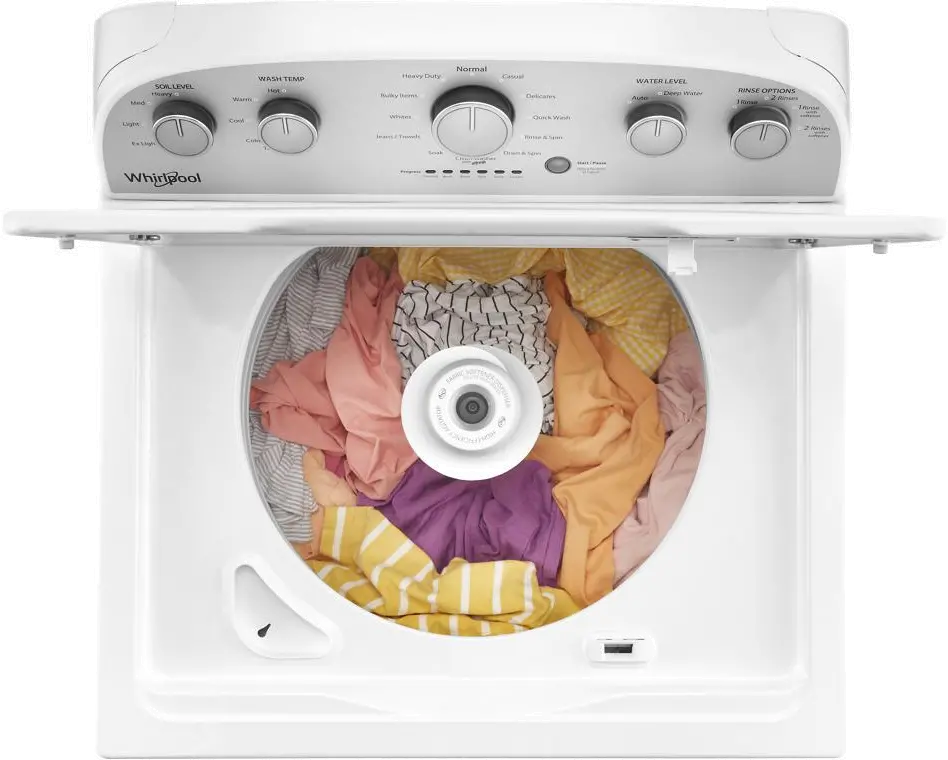 WTW5005KW Whirlpool 4.2 cu. ft. White Top Load Washer with Agitator - White-2