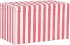 4325STCBSTRBBLGOGA Contemporary Bubblegum Pink Canopy Stripe Storage Bench