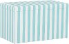 4325STCBSTRAQOGA Contemporary Aqua Blue Canopy Stripe Storage Bench