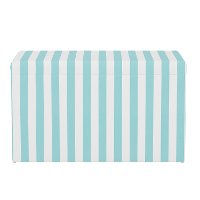 4325STCBSTRAQOGA Contemporary Aqua Blue Canopy Stripe Storage Bench-2