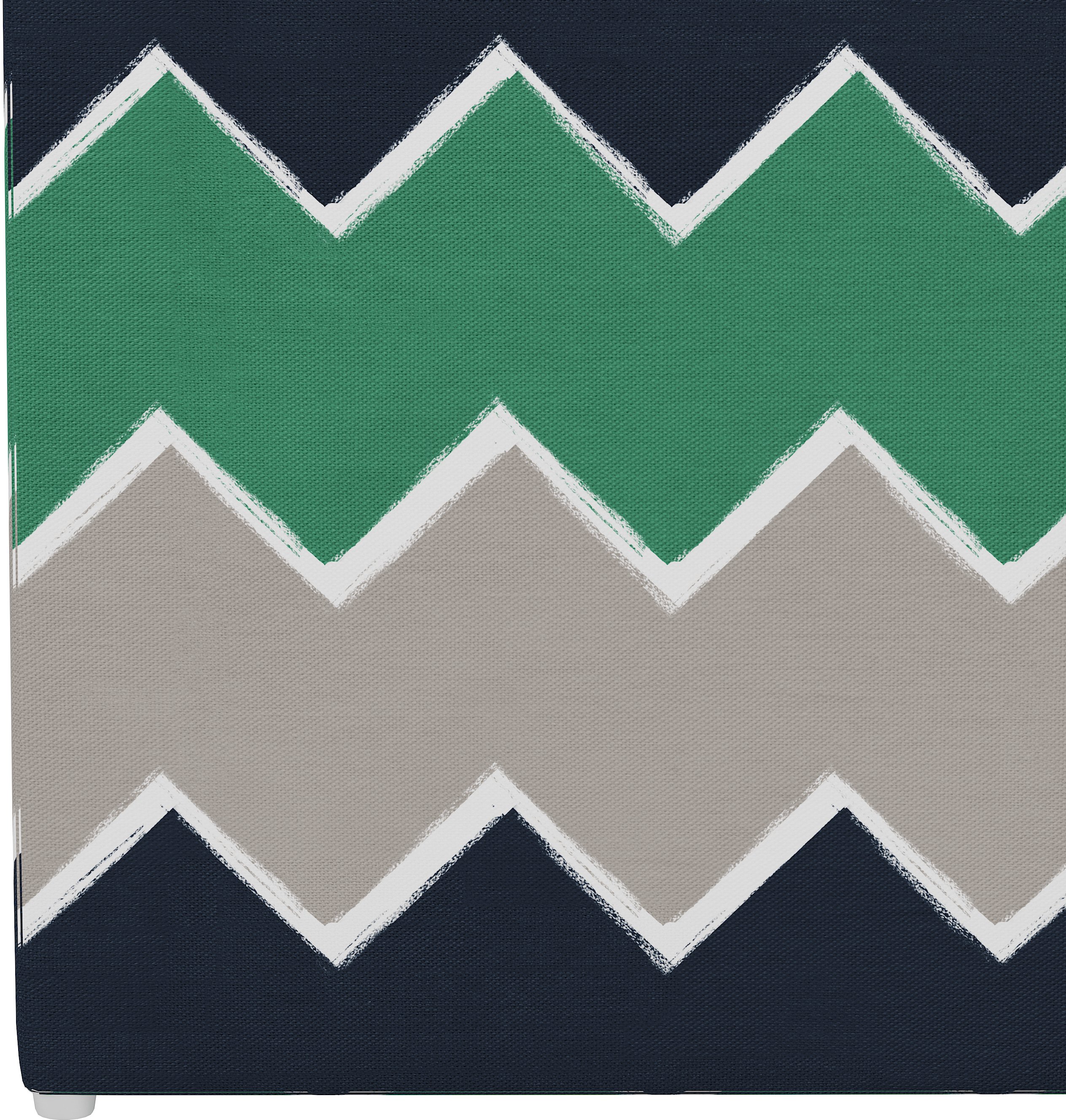 4325STBRSCHVNVGRNOGA Contemporary Navy and Green Chevron Storage Bench-4