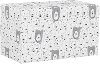 4325STBRSSKTWHTOGA Contemporary Sketch White Bears Storage Bench