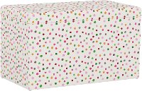 4325STFLRTYDTMLTOGA Contemporary Flirty Multi Color Dot Storage Bench