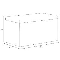 4325STDCKNTR Contemporary Natural Off White Storage Bench-4