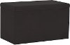 4325STPRMBLC Contemporary Premier Black Microsuede Storage Bench