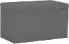4325STPRMCHR Contemporary Premier Charcoal Microsuede Storage Bench