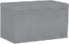 4325STVLVSTLGR Contemporary Steel Gray Velvet Storage Bench