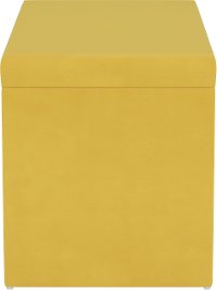 4325STVLVCNR Contemporary Canary Yellow Velvet Storage Bench-6