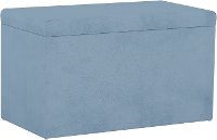 4325STVLVOCN Contemporary Ocean Blue Velvet Storage Bench